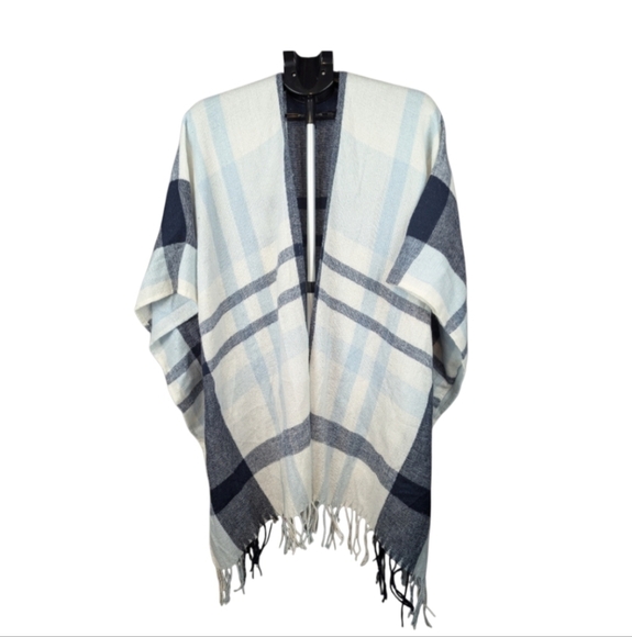 Banana Republic shawl one size fits most in blue/light blue/white - Picture 1 of 8